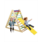SUGIFT Foldable Wooden Triangle Climber with Reversible Ramp for Kids