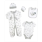 Tendertyme Baby Boy and Baby Girl Elephants and Balloons 5 Piece Layette Set