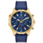Bulova Mens Chronograph Marine Star Blue Leather & Silicone Strap Watch 43mm