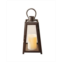 JH Specialties Inc/Lumabase Lumabase Warm Black Tapered Metal Lantern with LED Candle