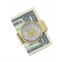 American Coin Treasures Mens Selectively Gold-Layered Presidential Seal JFK Half Dollar Coin Money Clip