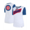 New Era Womens White Chicago Cubs Colorblock T-shirt