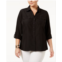 NY Collection Plus Size Utility Blouse