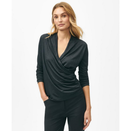 Brooksbrothers Faux Wrap Long-Sleeve Top