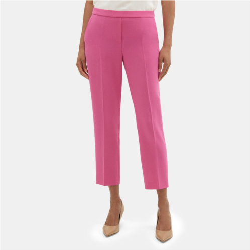 Theory Cropped Slim Pull-On Pant in Crepe