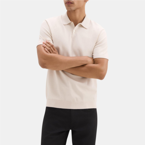 Theory Polo Shirt in Stretch Viscose Knit