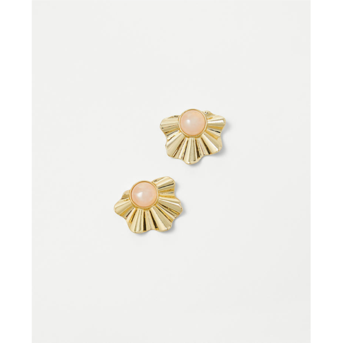 Anntaylor Metal Half Flower Stud Earrings