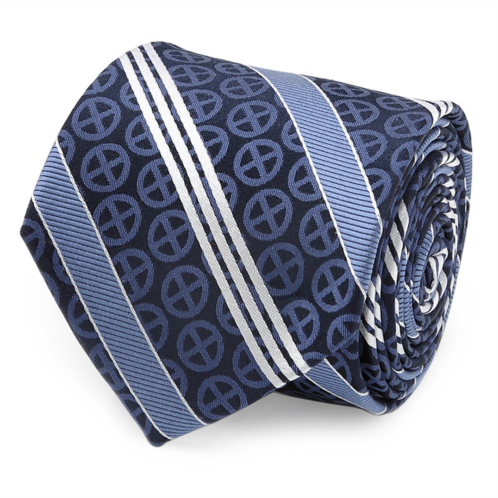 Disney X-Men Symbol Silk Tie for Adults Navy Blue