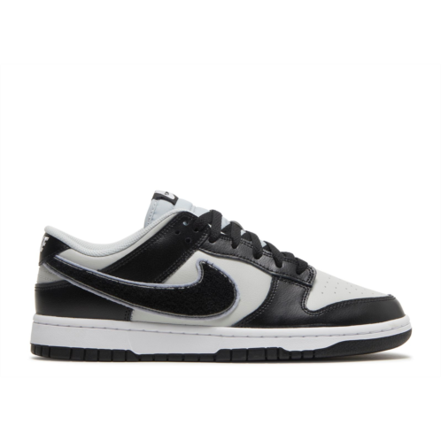 Nike Dunk Low Chenille Swoosh - Black Grey Fog