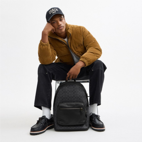 COACH West Backpack In Signature Canvas