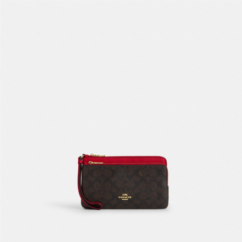 COACH Double Zip Wallet In Signature Canvas