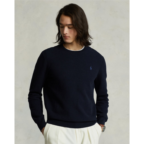 Polo Ralph Lauren Mesh-Knit Cotton Crewneck Sweater