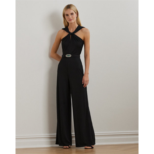 Polo Ralph Lauren Belted Jersey Twist-Front Jumpsuit