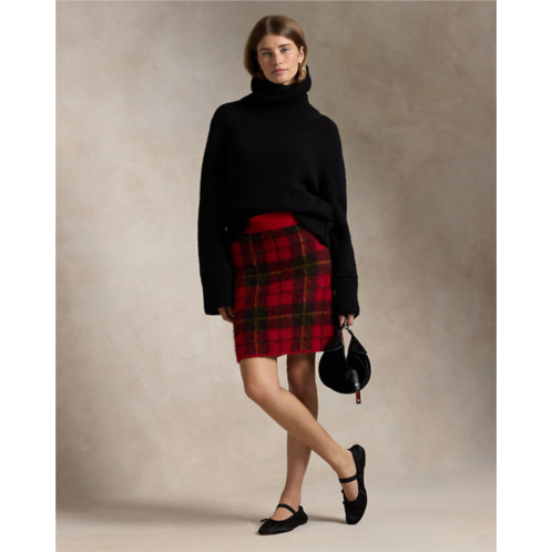 Polo Ralph Lauren Plaid Alpaca-Blend Miniskirt