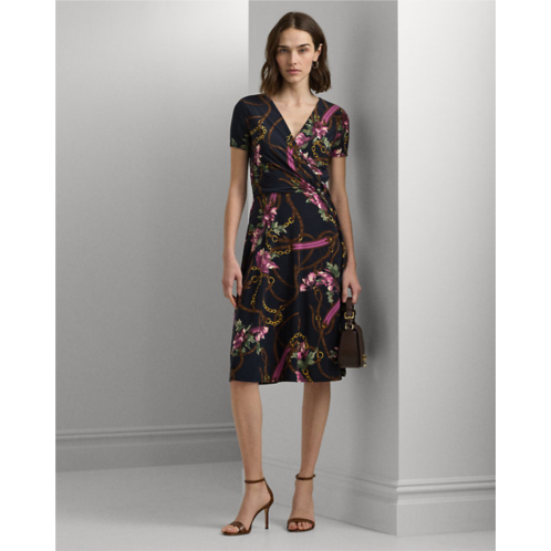 Polo Ralph Lauren Print Surplice Jersey Dress