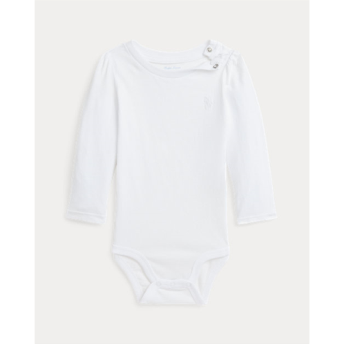 Polo Ralph Lauren Puff-Sleeve Cotton Jersey Bodysuit