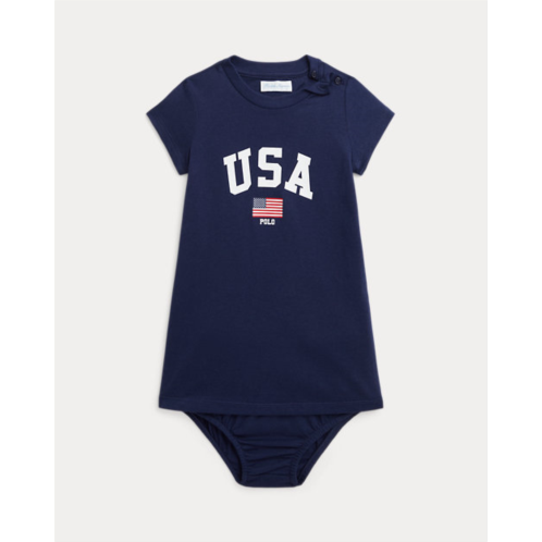 Polo Ralph Lauren Team USA Cotton Tee Dress & Bloomer