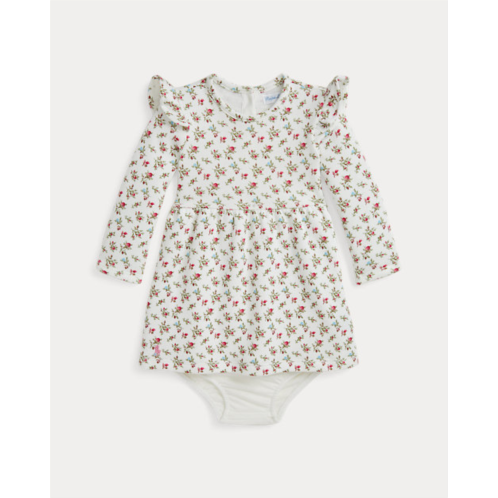 Polo Ralph Lauren Floral Ruffled Fleece Dress & Bloomer