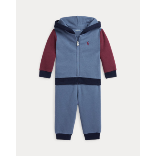 Polo Ralph Lauren Color-Blocked Fleece Hoodie & Pant Set