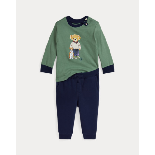 Polo Ralph Lauren Polo Bear Jersey Tee & Fleece Pant Set