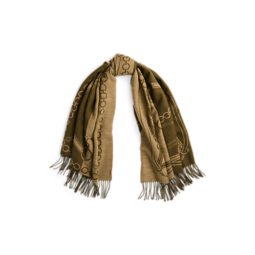 Polo Ralph Lauren Belting-Motif Jacquard Wrap Scarf