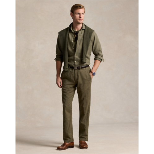 Polo Ralph Lauren Straight Fit Linen-Cotton Pant