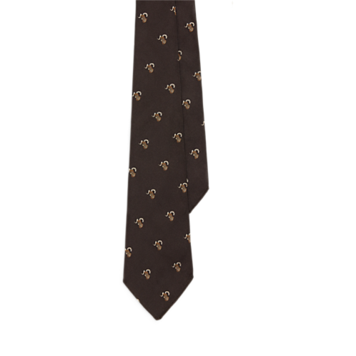 Polo Ralph Lauren Vintage-Inspired Ram-Patterned Silk Tie