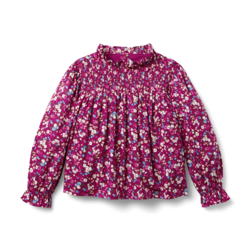 Janie and Jack Ditsy Floral Smocked Ruffle Top