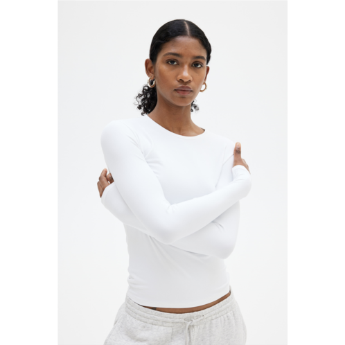 H&M Long-sleeved Microfiber Top