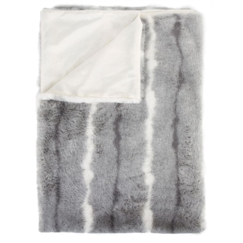 Luxe Faux Fur Striped Faux Fur Throw