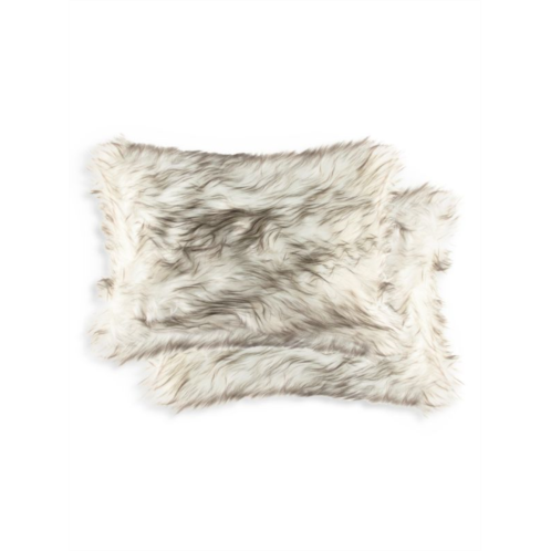 Luxe Faux Fur Belton 2-Pack Rectangular Faux Fur Pillow Set