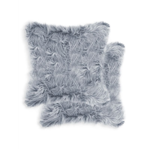 Luxe Faux Fur Belton 2-Pack Square Faux Fur Pillow Set