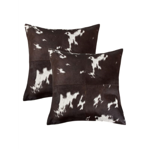 Natural 2-Pack Quattro Cowhide Pillow Set