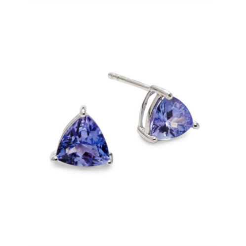 Effy Sterling Silver & Tanzanite Triangle Stud Earrings