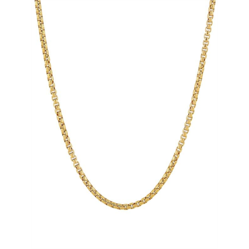 Saks Fifth Avenue Basic 18K Goldplated Sterling Silver Round Box Chain Necklace/22