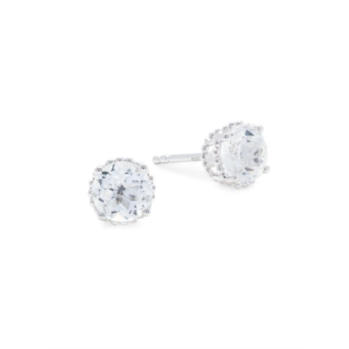 Effy 14K White Gold & White Topaz Stud Earrings