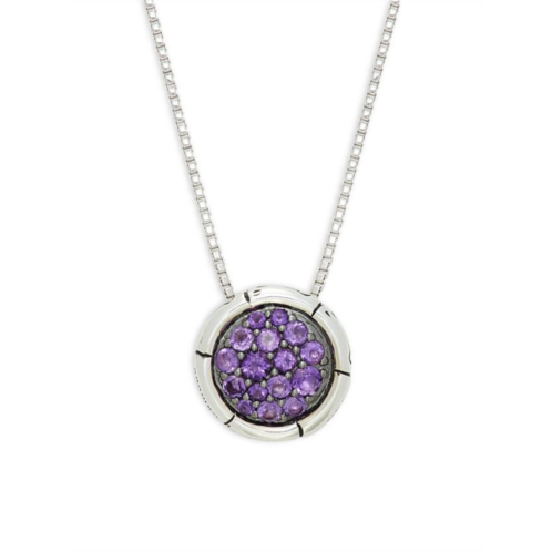 John Hardy Bamboo Sterling Silver & Amethyst Pendant Necklace