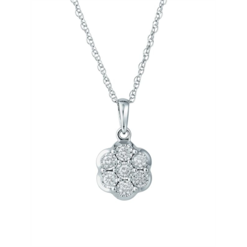 Effy ENY Sterling Silver & 0.23 TCW Diamond Pendant Necklace/16