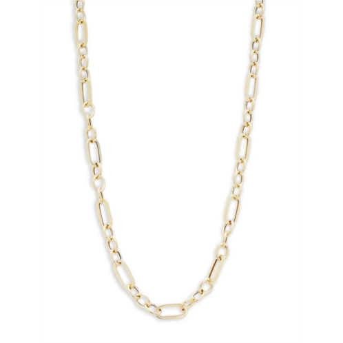 Saks Fifth Avenue Made in Italy 14K Yellow Gold Oval & Paperclip Chain Necklace