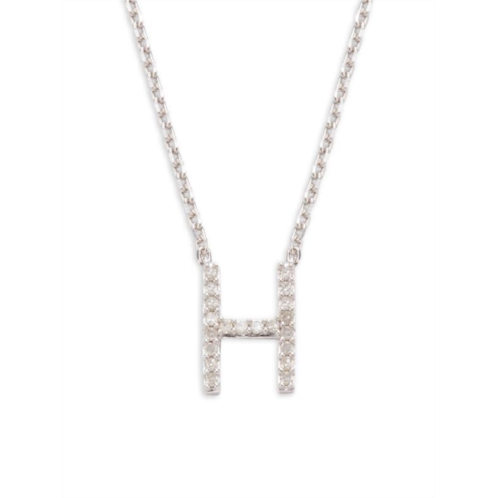 Effy ENY Sterling Silver & 0.15 TCW Diamond H Initial Necklace