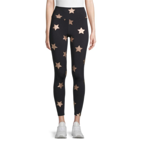 Nanette Lepore Play Star Foil-Print Leggings