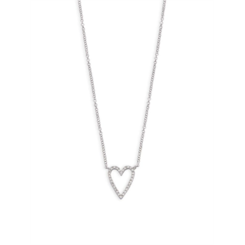 Saks Fifth Avenue 14K White Gold & Diamond Heart Necklace