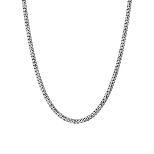 Saks Fifth Avenue Made in Italy Sterling Silver Cuban Chain Necklace/18