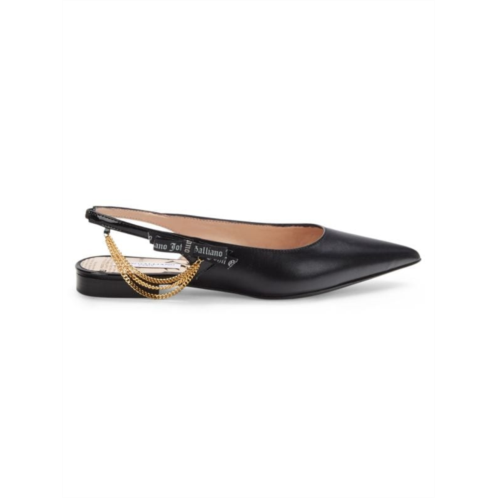 John Galliano Point-Toe Slingback Flats