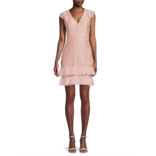 Sam Edelman Tiered Lace Mini Dress