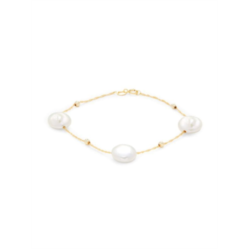 Effy 14K Yellow Gold & 11MM Freshwater Pearl Bracelet