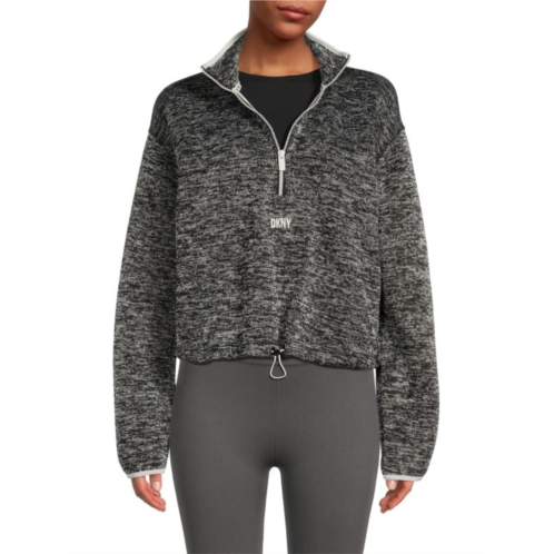 DKNY Sport ?Logo Quarter Zip Pullover