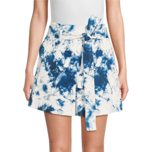 Amur Kensley Tie Dye Belted Mini Skort