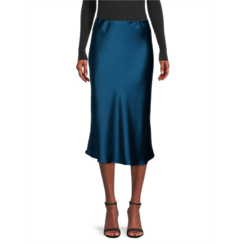 Renee C. Satin Midi Skirt