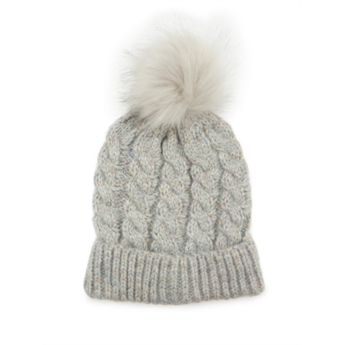 Alexia Admor Cable Knit Pom Pom Beanie